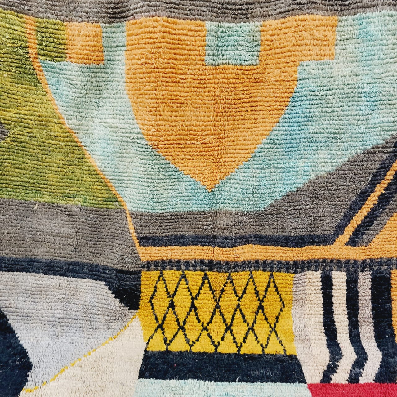 Moroccan Handmade rug ,Beni ourain style Morocco wool Berber Rug, modern rug, Hand woven rug...