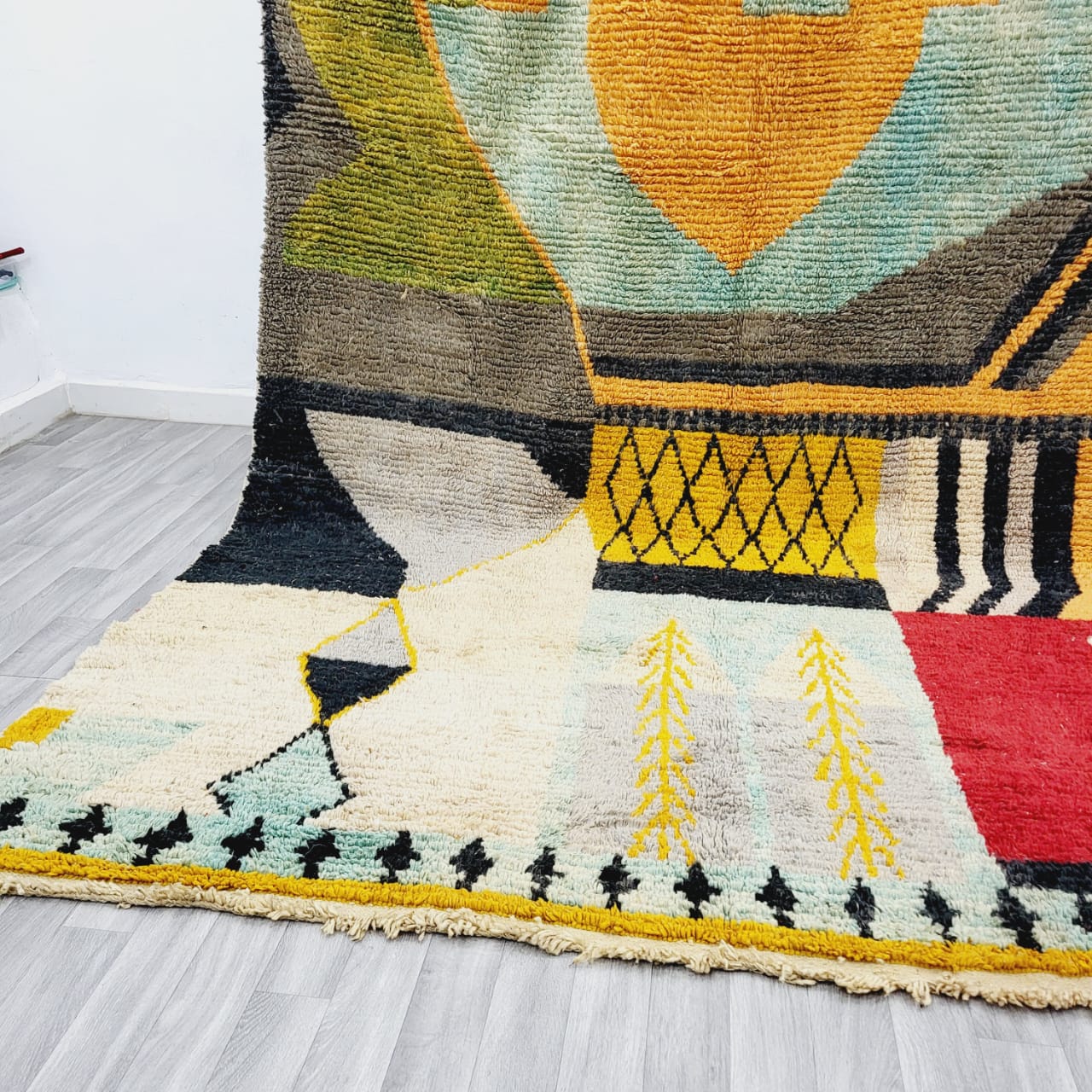 Moroccan Handmade rug ,Beni ourain style Morocco wool Berber Rug, modern rug, Hand woven rug...