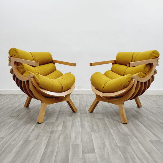 Set of 2 Mid century armchair - Retro lounge chair - modern chair